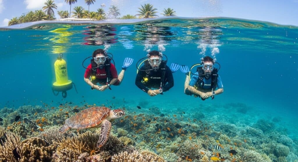 Dive Sites Bonaire, Coral Reefs, Divers